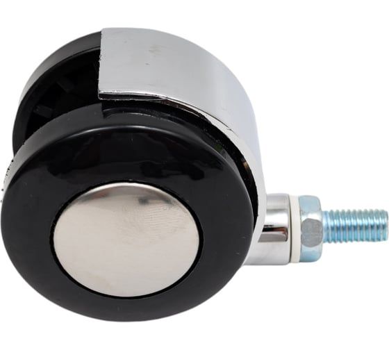 Изображение товара Мебельное колесо Tech-Krep поворотное, пластик, хром, резьба М8, D50, б/т - пакет 152352