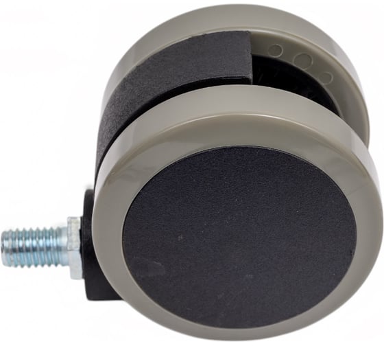 Изображение товара Мебельное колесо Tech-Krep двойное, поворотное, пластик, черный, резьба, D60, б/т - пакет 148477