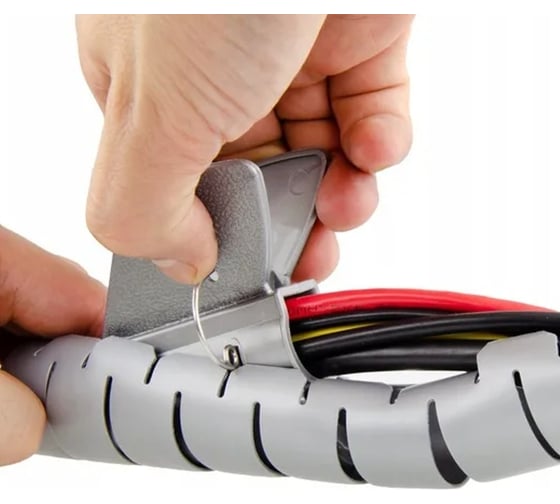 Изображение товара Спиральный защитный рукав PARLMU LXQ 22-3-k5 полиэтилен, размер 22, цвет серый, длина 5 м PR5000400-5