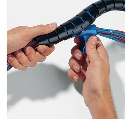 Изображение товара Спиральный защитный рукав PARLMU LXQ 42-1-k2 полиэтилен, размер 42, цвет черный, длина 2 м PR4800700-2