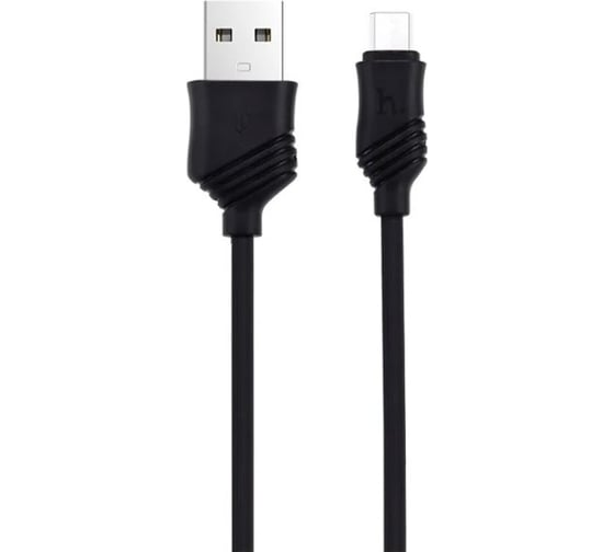 Изображение товара Кабель Hoco Usb x6 khaki microusb, 2.4а, 1м, pvc (черный) 0L-00037534