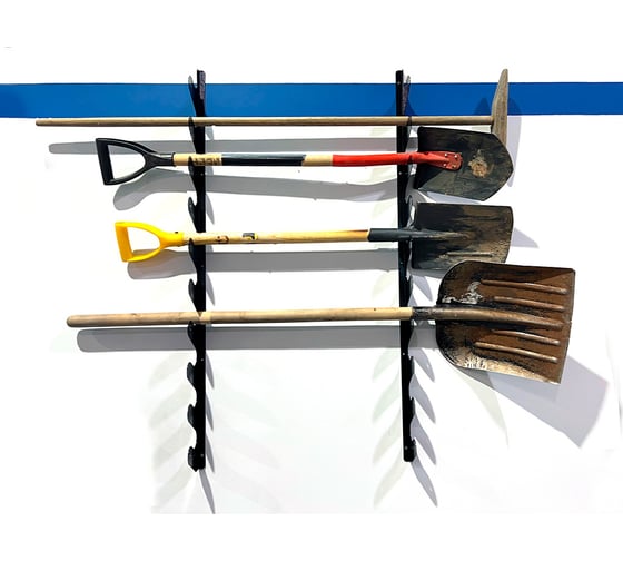 Изображение товара Держатель для инструментов и садового инвентаря ГеоПластБорд настенный, 118 см, цвет черный 64310N