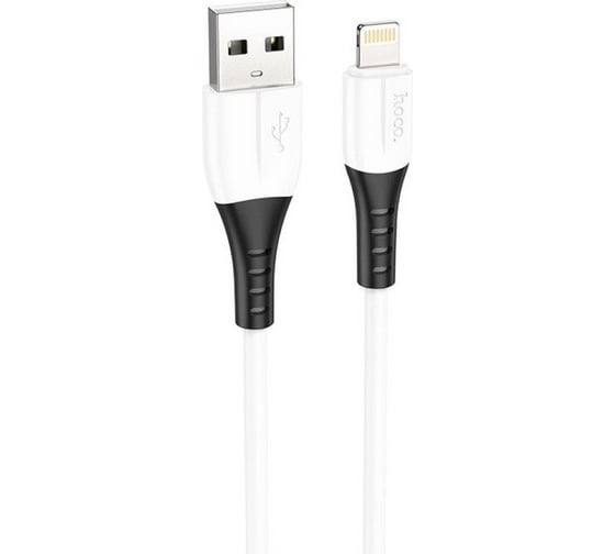 Изображение товара Usb кабель Hoco x82 lightning 8-pin, 2.4а, 1м, силикон (белый) 0L-00055148