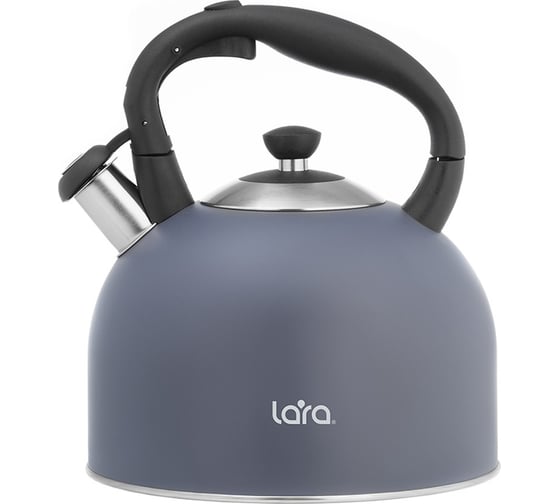 Изображение товара Чайник Lara Blue Sapfir 4.5 л, складная ручка, индукционное капсульное дно, свисток с механической кнопкой LR00-79