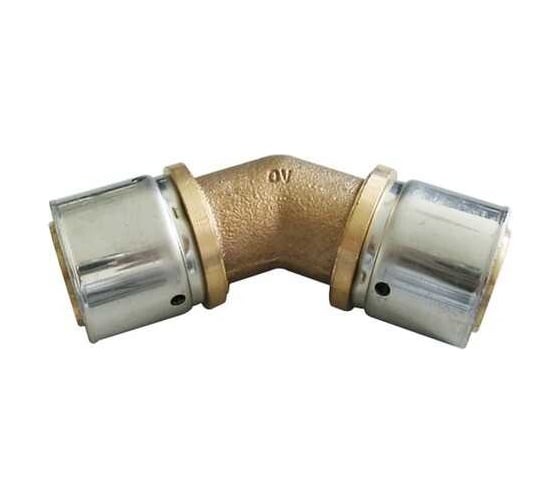 Изображение товара Прессовый угольник Oventrop 45 гр, 40, 40, латунь 1512951