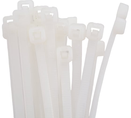 Изображение товара Кабельный хомут Navigator 71 045 NCT-036-350-100/WH 3.6х350, уп.100 шт. 471045