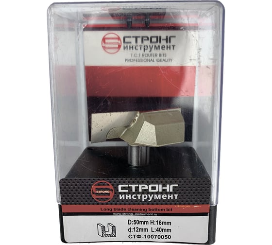 Изображение товара Фреза прямая пазовая по дереву 50х16 мм, хвостовик 12 мм Strong СТФ-10070050