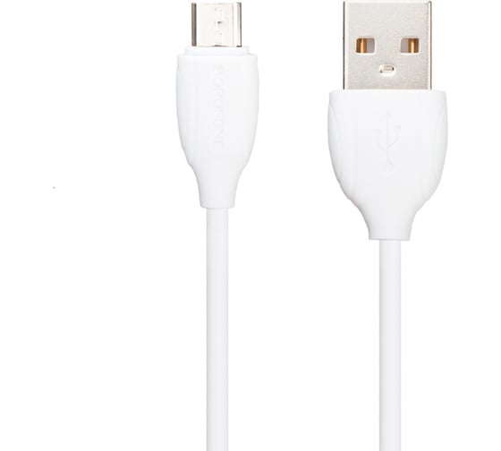 Изображение товара Usb кабель Borofone bx19 benefit microusb, 2.4a, 1м, pvc, белый 0L-00043147