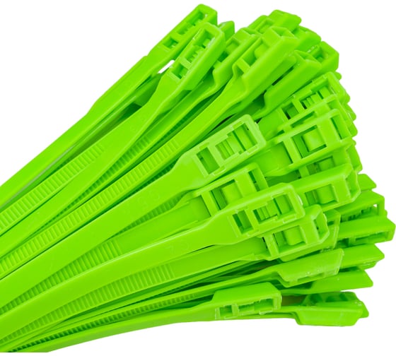 Изображение товара Разъемные стяжки с горизонтальным замком FORTISFLEX КСГ 8х400 зеленые 74249