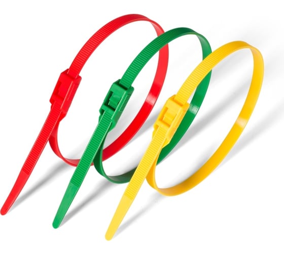 Изображение товара Разъемные стяжки с горизонтальным замком FORTISFLEX КСГ 8х400 красные 74247