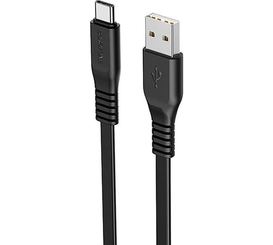 Изображение товара Usb кабель Borofone bx23 wide power type-c, 1м, 3a, pvc, черный 0L-00051125