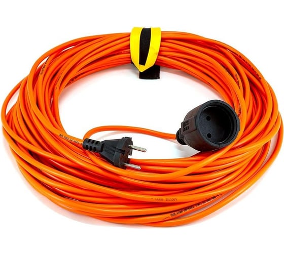 Изображение товара Удлинитель-шнур Комус пвс 2x0.75кв.мм 30м 6а 1320вт ip20 без заземления 1 розетка 1406196