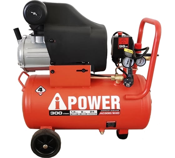 Изображение товара Поршневой масляный компрессор A-iPower AC300/24D 50103