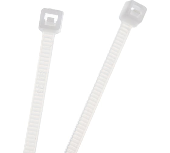 Изображение товара Нейлоновая многоразовая стяжка REXANT 100x2,5мм, белая 100 шт/уп 07-0109