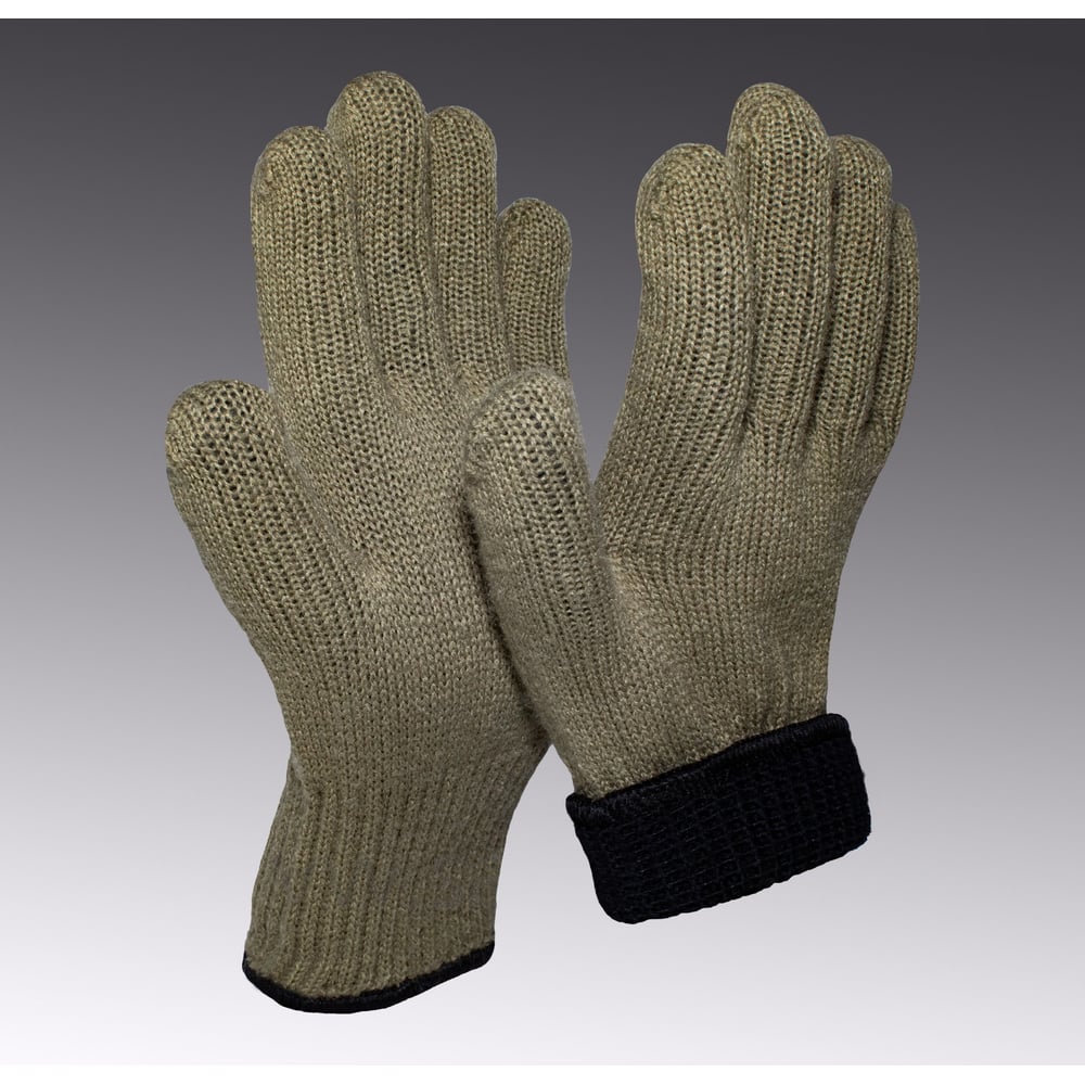 Изображение товара Теплые акриловые зимние перчатки ООО САБ двойные в упаковке 200 пар