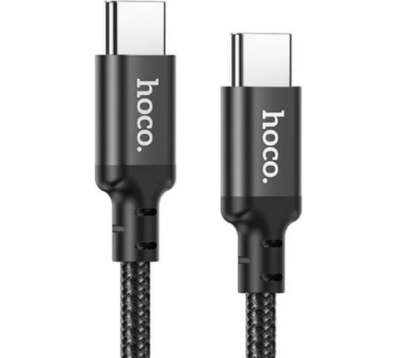 Изображение товара Usb-c кабель Hoco x14 times speed type-c, 3а, 60w, 1м, нейлон (черный) 0L-00053233