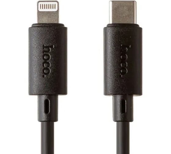 Изображение товара Usb-c кабель Hoco x88 gratified lightning 8-pin, 3а, pd20w, 1м, pvc (черный) 0L-00056437