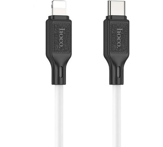 Изображение товара Usb-c кабель Hoco x90 cool lightning 8-pin, 3а, pd20w, 1м, силикон (белый) 0L-00057035