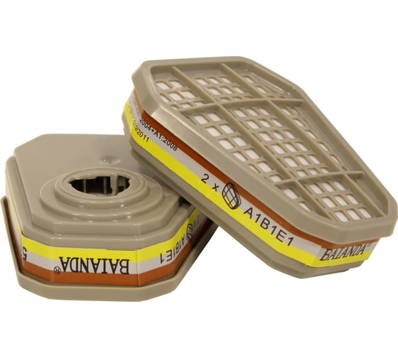 Изображение товара Фильтр для защиты от паров органич. веществ (t>65С) и неорг. кислых газов, ABE1, BAIANDA 2 шт 5711