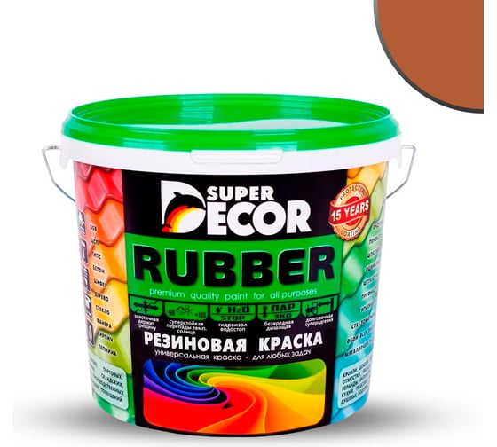 Изображение товара Резиновая краска SUPER DECOR №18 Кирпич. 6 кг 4630024701513