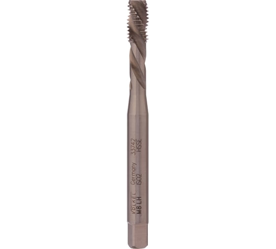 Изображение товара Метчик VOELKEL машинный спиральный левый М 8 шаг 1.25мм HSSE DIN371 V33742