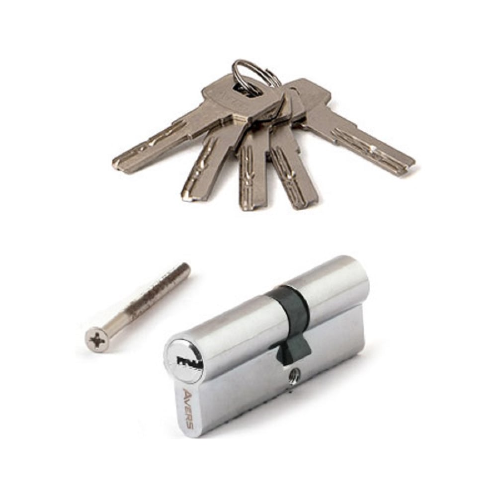 Изображение товара Цилиндровый механизм Avers ZM-8035/45-CR 80 мм хром for сейфы и шкафы