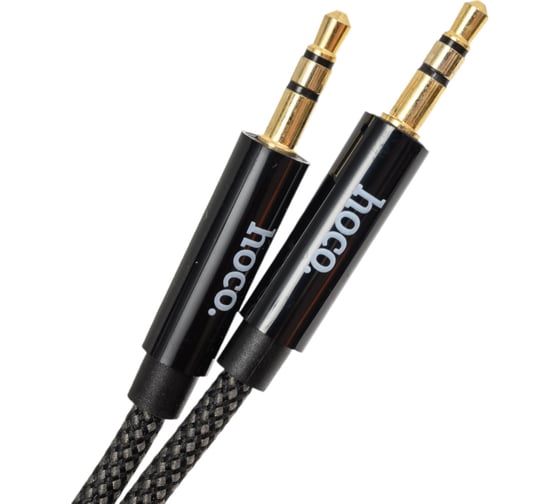 Изображение товара Аудиокабель Hoco upa19 3.5мм, 1м, нейлон (черный) 0L-00054491