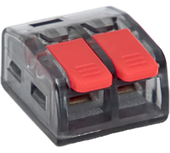 Изображение товара Клемма EKF СМК 221-412 с рычагом, 2 отверстия 0.2-4.0 мм2, блистер (20 штук) PROxima plc-smk-221-412b-20