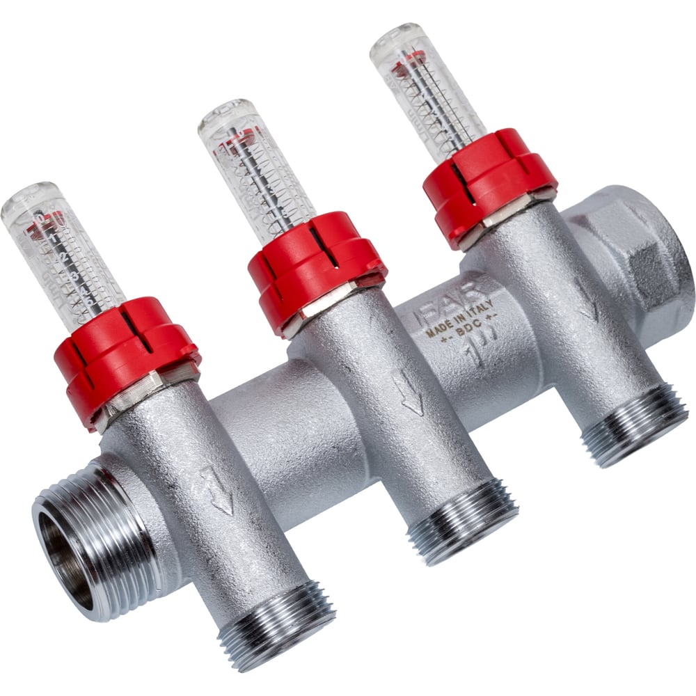 Изображение товара Запорный коллектор с расходомероми FAR 1 3 отвода 3/4 EUROKONUS FK 3980