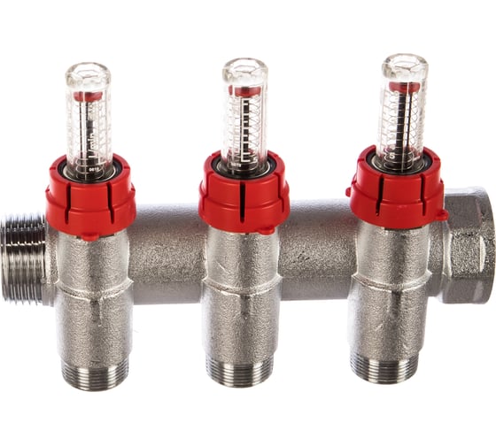Изображение товара Запорный коллектор с расходомерами FAR 1", 3 отвода М24х19 FK 3970 C103