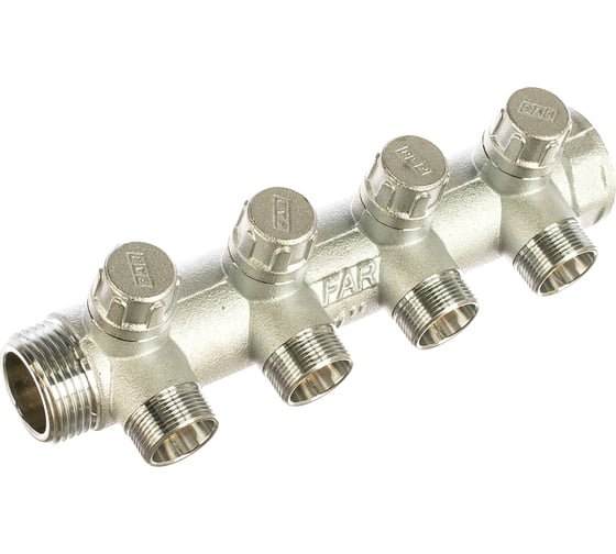 Изображение товара Запорный коллектор с 4 отводами FAR 1" ВР-НР М24х19 FK 3906 C1