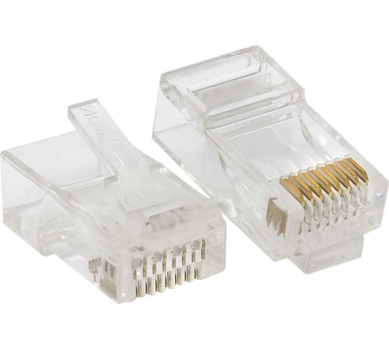 Изображение товара Коннектор RJ-45 EKF TERACOM PRO неэкранированный, 8P8C, 30мкд, Cat.6, универсальный, упаковка 20 штук TRP-PLUG-6UTP-20