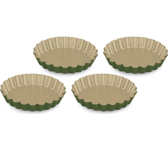 Изображение товара Набор форм для выпечки тарталеток GUARDINI Bake Natural 4 шт., 12 см 36204CARVEE
