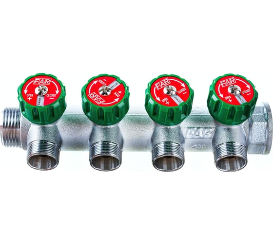 Изображение товара Регулируемый коллектор с 4 отводами FAR 1" М24х19 FK 3856 C1