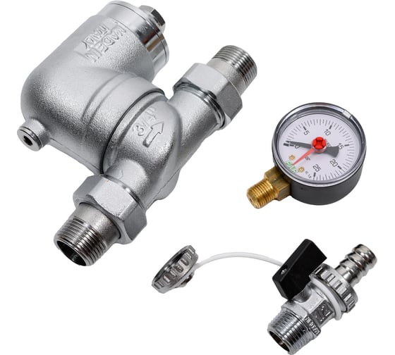 Изображение товара Фильтр FAR 300 мкм, с манометром, Max: 95 C, 25 бар, 3/4" НР FA 39A4 34