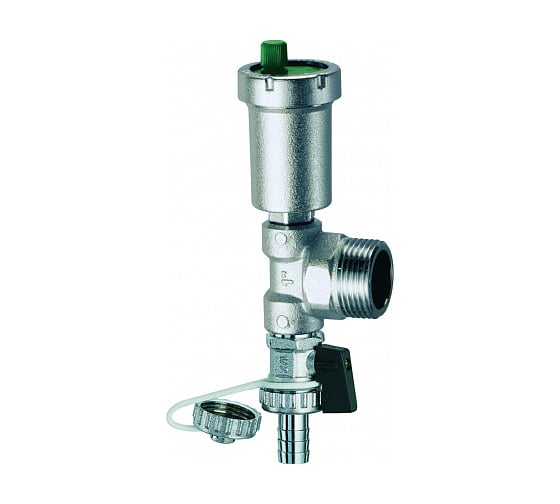 Изображение товара Хромированный узел с воздухоотводчиком и сливным краном FAR 1" НР FK 4071 138