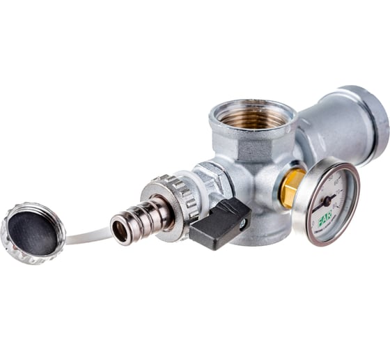 Изображение товара Хромированный узел FAR 1" авт. воздухоотвод., термометр и сливной кран FK 3438 1