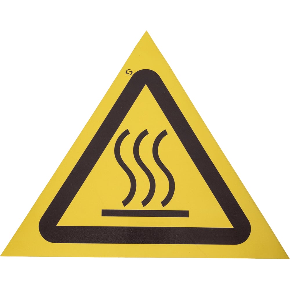 Изображение товара Знак осторожно горячая поверхность стандарт w26 200х200 мм пленка пп