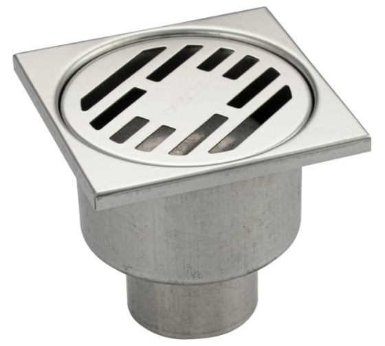 Изображение товара Трап из нержавеющей стали Санакс 10x10 d50 прямое соединение 00020