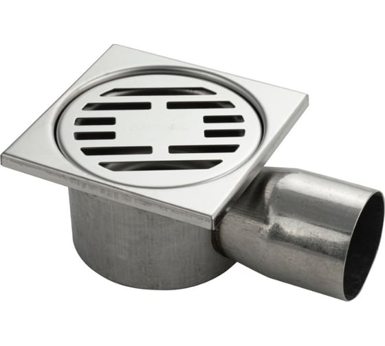 Изображение товара Трап из нержавеющей стали Санакс 10x10 d50 угловое соединение 00021