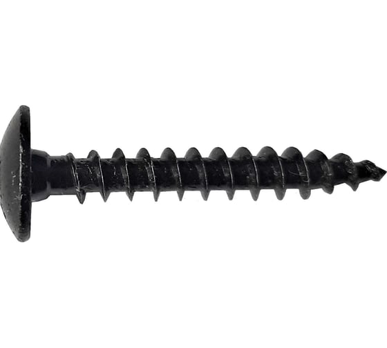 Изображение товара Саморез по дереву Левша с полукруглой головкой 6x40 мм, ТХ30, 14 шт., черный цинк У5-1520.Ч