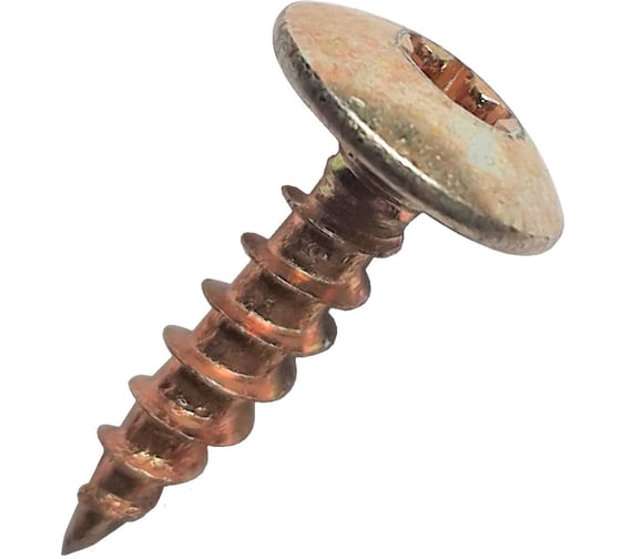 Изображение товара Саморез по дереву Левша с полукруглой головкой 6x25 мм, ТХ30, 14 шт., радужный цинк У5-1510.ЦР