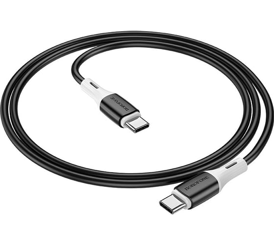 Изображение товара USB-C кабель Borofone bx79 type-c, 3a, pd60w, 1м, силикон (черный) 0L-00055169