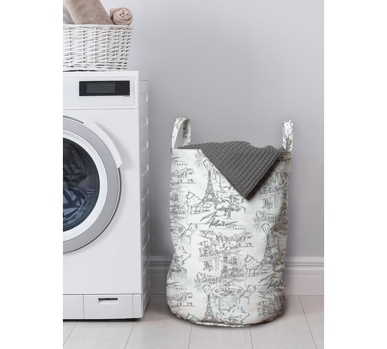 Изображение товара Корзина для белья в ванную, органайзер для хранения вещей JOYARTY Париж 50x35 см gaba_423853_M