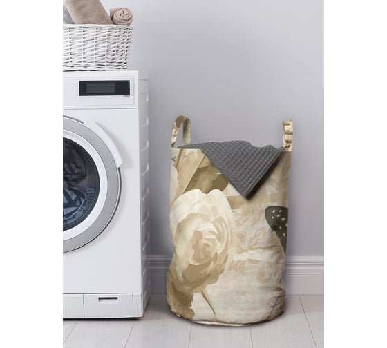 Изображение товара Корзина для белья в ванную, органайзер для хранения вещей JOYARTY Письмо и бабочки 50x35 см gaba_29953_M