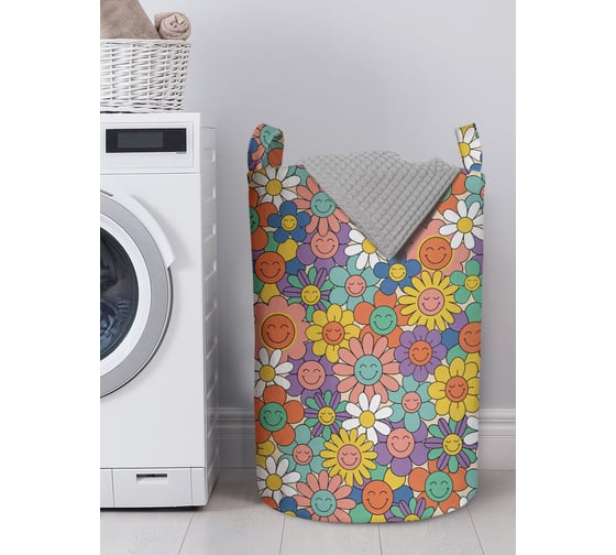 Изображение товара Корзина для белья в ванную, органайзер для хранения вещей JOYARTY Поле улыбок 60x40 см gaba_423883_L