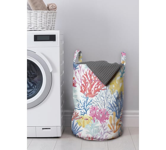 Изображение товара Корзина для белья в ванную, органайзер для хранения вещей JOYARTY Коралловые рифы 50x35 см gaba_423838_M