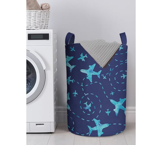 Изображение товара Корзина для белья в ванную, органайзер для хранения вещей JOYARTY Высший пилотаж 60x40 см gaba_152806_L