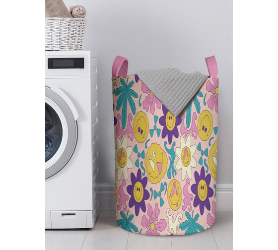 Изображение товара Корзина для белья в ванную, органайзер для хранения вещей JOYARTY Веселые будни 60x40 см gaba_423880_L