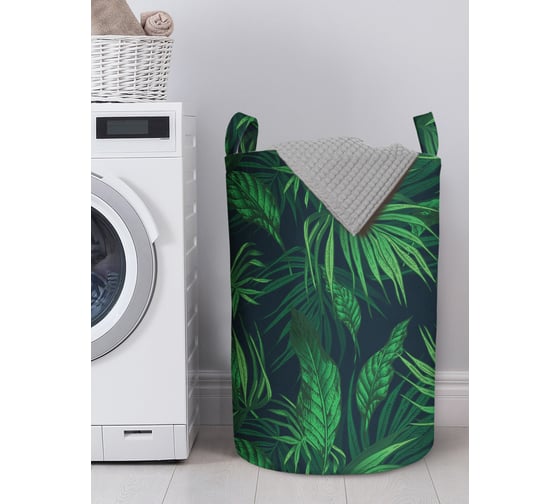 Изображение товара Корзина для белья в ванную, органайзер для хранения вещей JOYARTY Тропический лес 60x40 см gaba_423821_L